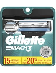 Cuchillas de afeitar para hombres Gillette Mach3 - 15 recambios, básico