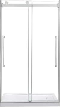 Ove Decors Montebello 48 In Sn Frameless Sliding Shower Door