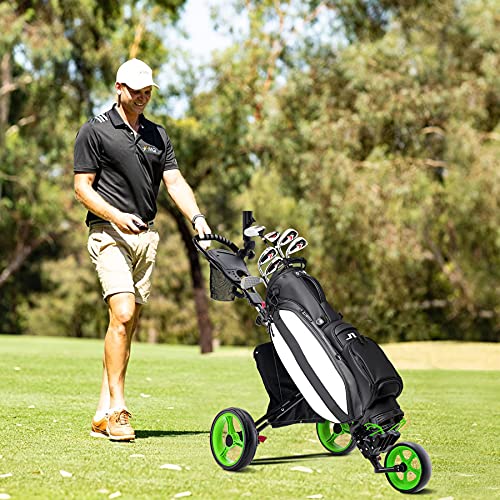 AEROBICS LIFE 3 Wheel Golf Push Cart Folding, Lightweight Golf Carts