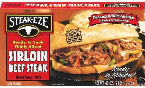Advance Food Break Away Lightly Marinated Sirloin Beefsteak, 5.50 Ounce -- 35 per case.