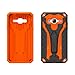 Zizo Cell Phone Case for Samsung Galaxy J7 J700 2015 - Retail Packaging - Black/Orange