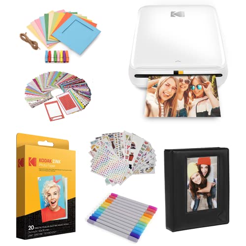 Kodak Step Stampante Mobile con Tecnologia Zink e Kodak App, Confezione Regalo, Bianco