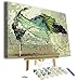 Paint by Numbers for Adults - Framed Canvas and Wooden Easel Stand - DIY Full Set of Assorted Color Oil Painting Kit and Brush Accessories - Soul Dancer 12”x16