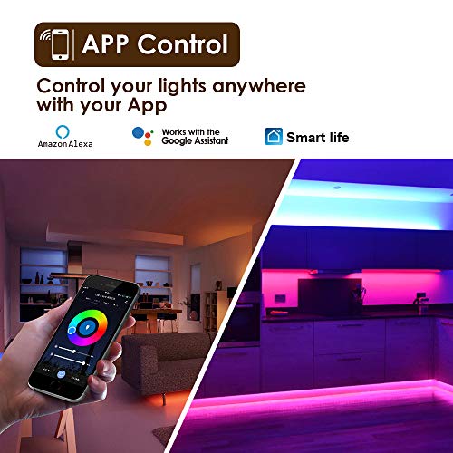 LED Smart Under Ligts RGB Multi Color Compatible with Alexa
