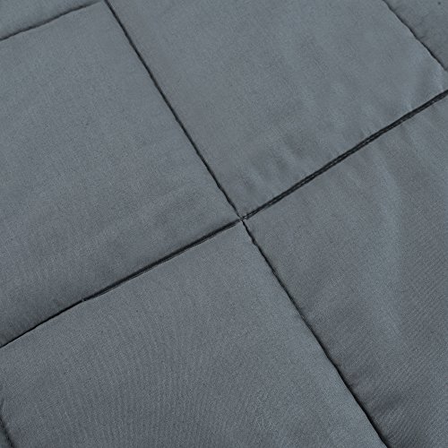 Weighted Blanket for Adult with Anxiety by Anjee Therapy, 20 lbs Autism Weighted Blanket for 150-200 lbs Persons, for Better Sleep and Stress Relief, Easter Day Gift (60 x 80 Inches, Grey)