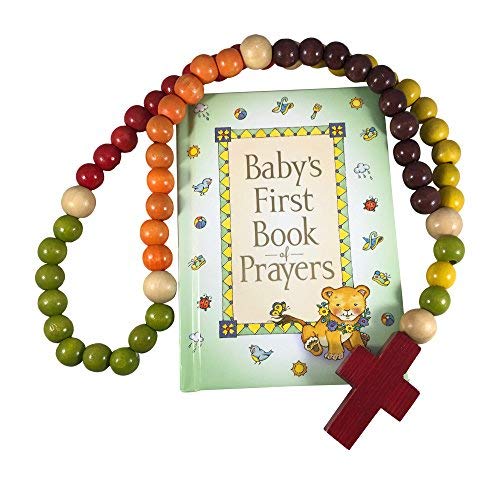 PLESIU Baby Catholic Baptism Gift Set, Includes Baby's First Rosary and Baby's First Book of Prayers, Perfect Baptism, Christening, Shower Gifts