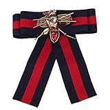 Ribbon Rhinestone Men/Women Pre-Tied Neck Tie Brooches Pin Bow Tie Collar Jewelry (2)