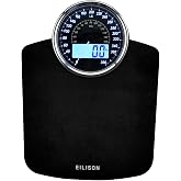 EILISON 2-in-1 Digital &amp; Analog Bathroom Scale, 400 lbs, Large Display | Weighing Scale,Body Weight,400 lbs,Dual Display,4 GX Sensor,Battery Included,Thick Tempered Glass,Large Display,Colors Option