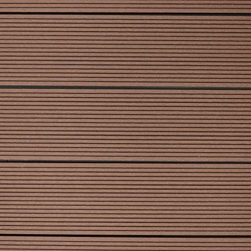 HORI® WPC-Terrassendiele Komplettset Hohlkammer Bali I Fläche: 1 Muster I Muster Dielenlänge I Braun – Bild 7