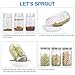 4 Pack Sprouting Lids, Rust Resistant Stainless Steel Sprouting Jar Lid Kit for Wide Mouth Mason Jars Canning Jars, Sprout Germinator Set to Grow Organic Sprout Seeds in House/Kitchen