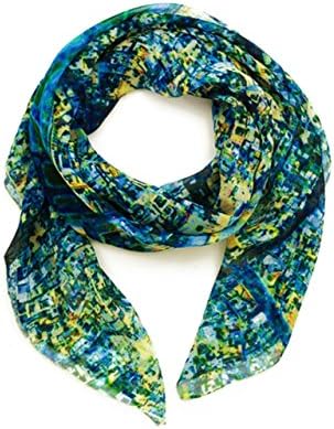 Women's Esfahan Print Large Scarf 42" x 42" 100% Silk