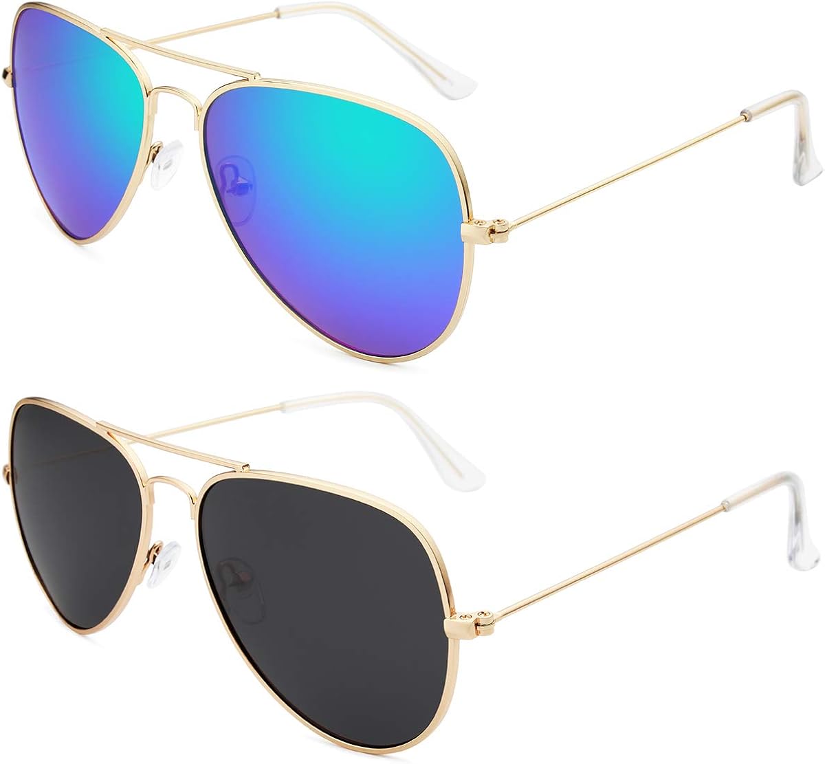 Livhò Sunglasses for Men Women Aviator Polarized Metal Mirror UV 400 Lens Protection: Shoes