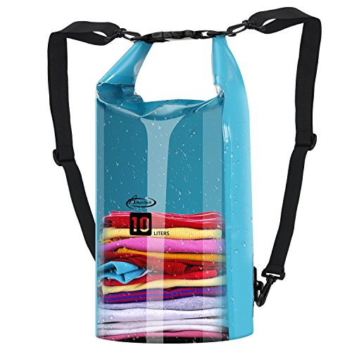 AiRunTech 10L Floating Waterproof Dry Bags Sack Beach Storage Bags Boating Kayaking Snowboarding Rafting Canoe Accessory Camping Fishing Gear Outdoor Duffle Bags Waterproof Phone Case - Thumbnail 6