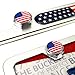 Aootf License Plate Screw Bolt Cap-American Flag Logo Metal Car License Plate Bolts Frame Screws Cover with USA Flag Sticker, License Plate Frame Security Fastener Kit with Anti-Rattle Foam Pads