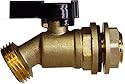 RAINPAL RBS005 Brass Water Container/Rain Barrel Spigot w/Build-in Bulkhead Fitting(Lead Free Compliant)