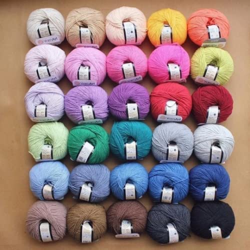 Yarnart Jeans Yarn, Amigurumi Cotton Yarn, Cotton Yarn Crocheting, Knitting Yarn, amigurumi Cotton Yarn, Turkish Yarn, 55% Cotton – 45% PAC (Poliacrylic) Color (53) Black