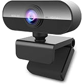 FWV Webcam with Microphone&amp;1080P HD Web Cam,Stand for PC/MAC/Laptop/Desktop, Wide Angle Web Cameras for YouTube,Skype,Zoom,Xbox One,Video Calling,Studying and PS4