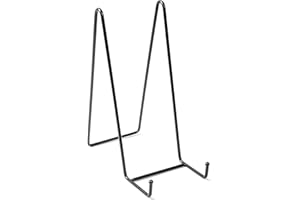 Bilillo 3 Pack 10 Inch Plate Stands for Display, Black Iron Frame Stand Plate Holders for Displaying, Small Picture Stand for