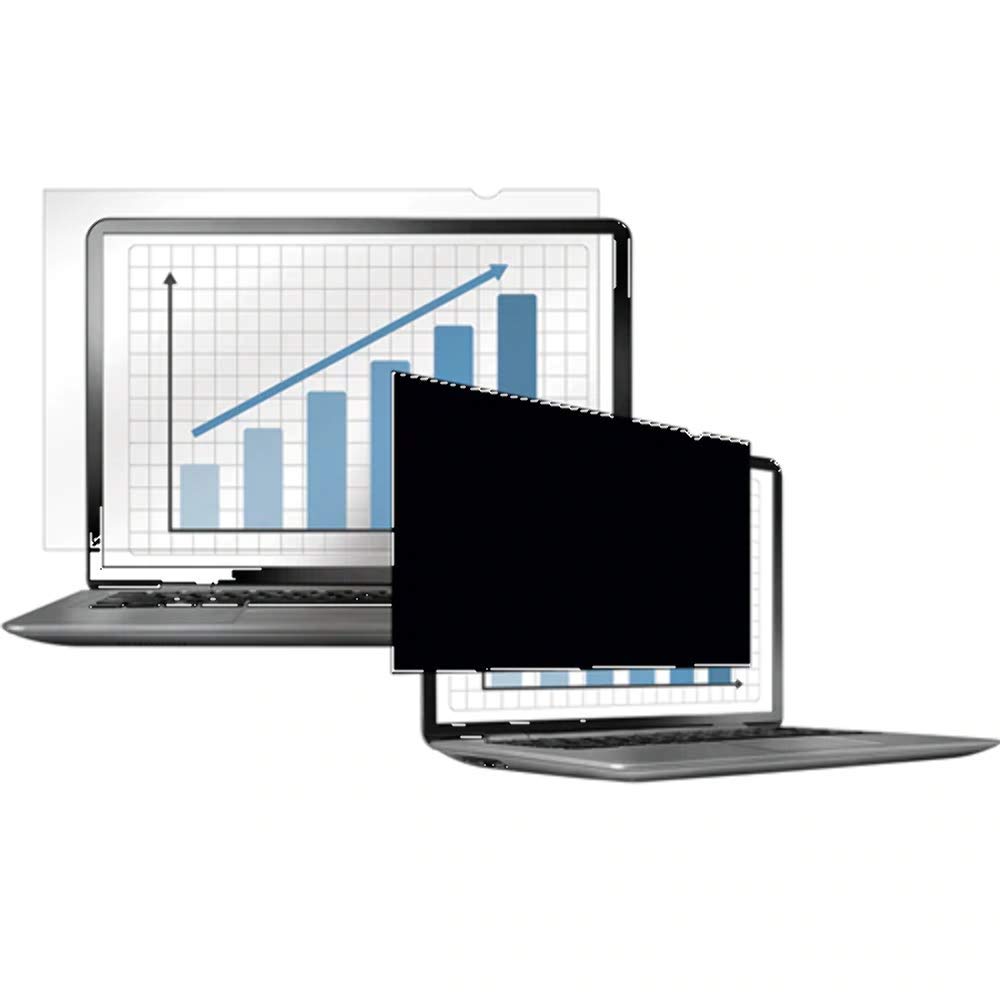 Fellowes PrivaScreen Anti Glare Black Privacy Filter & Screen Protector For Laptop, 15.4" Inches 16:10 Widescreen - Easy Attach & Removal With Quick Reveal Tabs — image 1