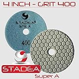 Stadea DPPD04SPRA400G1P Dry Concrete Diamond Polishing Pad for Concrete Stone Granite Travertine Marble Glass Polishing with Grit 400