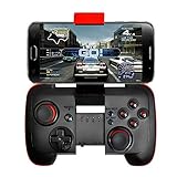 KINGAR Bluetooth Game Controller with Vibration（Have the telescopic bracket）,Wireless Gamepad