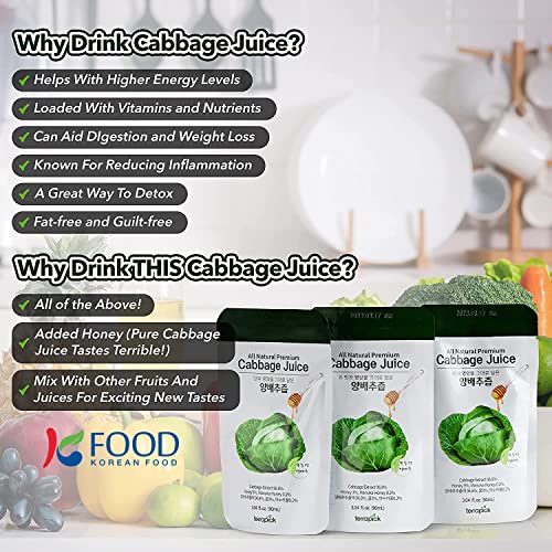 TerraPick Green Cabbage Juice Sweetened with Manuka Honey Natural