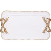 Ciieeo Vintage Decorative Towel Tray Storage Dish Fruit Trays Rings Bracelets Earrings Holder Tray Cosmetics Jewelry Organize