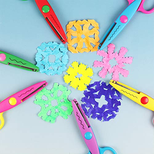 LovesTown Paper Edge Scissor Set,7 Pcs Shape Scissors Designs Pattern Scissors Craft Art Scissors for DIY Photos Album Scrapbooking