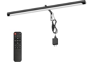 Coinmit 9W Picture Light Plug in, 24" Adjustable LED Art Light with Remote Control, Dimmable Wall Light for Picture Display D