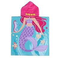 Child 100% Cotton Hooded Towel 24 x 48 inches (Mermaid)