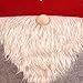 CheeseandU Christmas Chair Covers Set of 2, Red Grey Santa Claus Hat with White Beard Slipcovers Suits Chair Back Cover Kitchen Dining Room Hotel Xmas Holiday Party Decor,Red&Grey