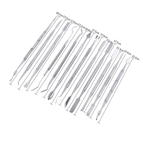 image for Walfront Wax Carving Tools Stainless Steel-12 Pcs/Set Double-Sided Wax