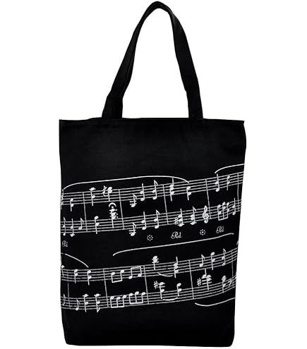 Amazon.com: Music Theme Handbag Canvas Piano Keys Tote Bag