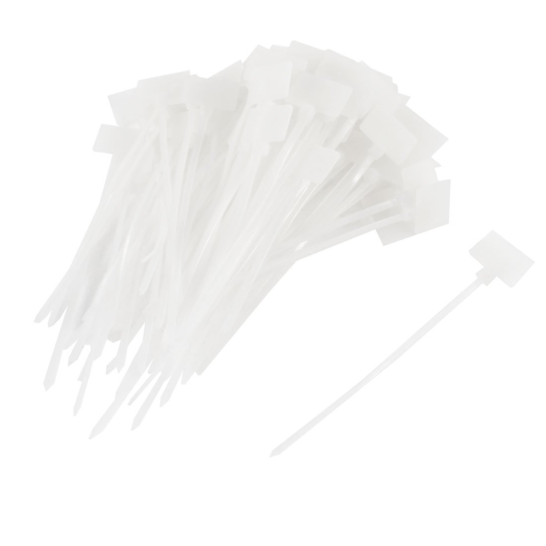 sourcingmap® Zip Ties Ethernet RJ45 RJ12 Wire Power Cable Label Mark Tags 100 Pcs