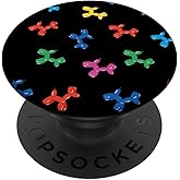 Colourful Dog Balloon Figures PopSockets Adhesive PopGrip