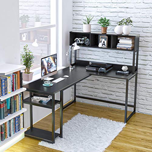 VIPEK LShaped Desk with Hutch, 69" Large Computer Desk Gaming Table PC