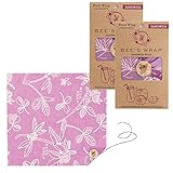 Bee's Wrap Sustainable Reusable Sandwich Wrap Clover Print Pack of 2