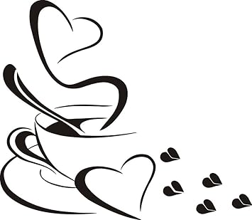 Dekoration Wandtattoo Kaffeetasse Tasse Küche Wandsticker Wand Tattoo