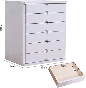 Bxwjg Organizador de cajones, Cajones de plástico para Oficina Cajón de