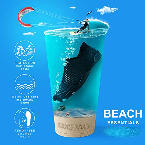 Strandschuhe für Herren und Damen, atmungsaktiv, leicht, Wasserschuhe mit Drainagelöchern für Kajakfahren, Surfen… – Bild 3