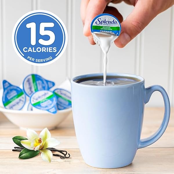 SPLENDA SINGLE SERVE COFFEE CREAMER CUPS, SUGAR FREE FRENCH VANILLA, 48 COUNT