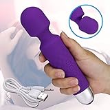 Wireless Powerful Handheld Wand Massager with More Speeds, Personal Therapy Massager for Sports Recovery, Muscle Aches,Body Pain-Color is Purple