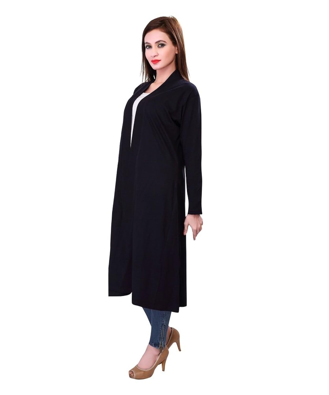 bfly women's viscose long shrugs-pack of 2, (black & grey)