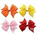 20pcs/lot Mutilcolor 4 inch Grosgrain Ribbon Hair Bows Girl Boutique Bow Baby Childs Handmade Diy Hairbows with Clip Kids Hair Accessories