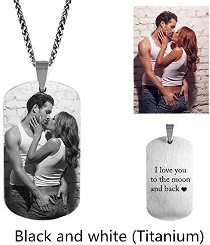 Personalized Photo Necklace Customed Pendant Portrait Necklace Dog Tag Memorial Jewelry Best Gift