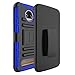 Motorola Moto Z2 Force Case, Zenic Full-Body Heavy Duty Shockproof Protective Hybrid Case Cover with Swivel Belt Clip and Kickstand for Moto Z2 Force (Blue)