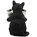 Decorative Black & White Kitty Cat Glass Salt and Pepper Shaker Set with Holder Figurine in Kitten Statues & Sculptures and Pet Kitchen Table Decor Gifts for Cat Lovers
