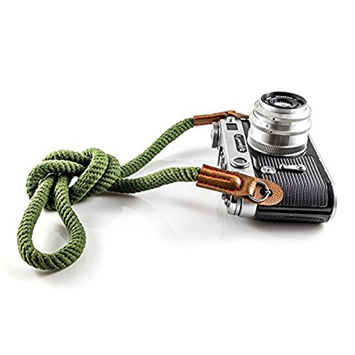 Camera Strap Eorefo Handmade Soft Cotton Vintage Camera Neck Shoulder Strap for Mirrorless and DSLR Camera,Green.