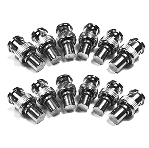 CESS BNC Male Plug RF/Coaxial Connector Adapter 50 OHM End Terminator (12 Pack)
