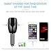 JINPUS Car Charger Adapter Dual USB Port, Air Purifier for Car -Edge Holes Release Anions, Middle Holes Can Add Essential Oil (Not Included) to as Aroma Diffuser, Remove Bad Smell and Odors (Black)